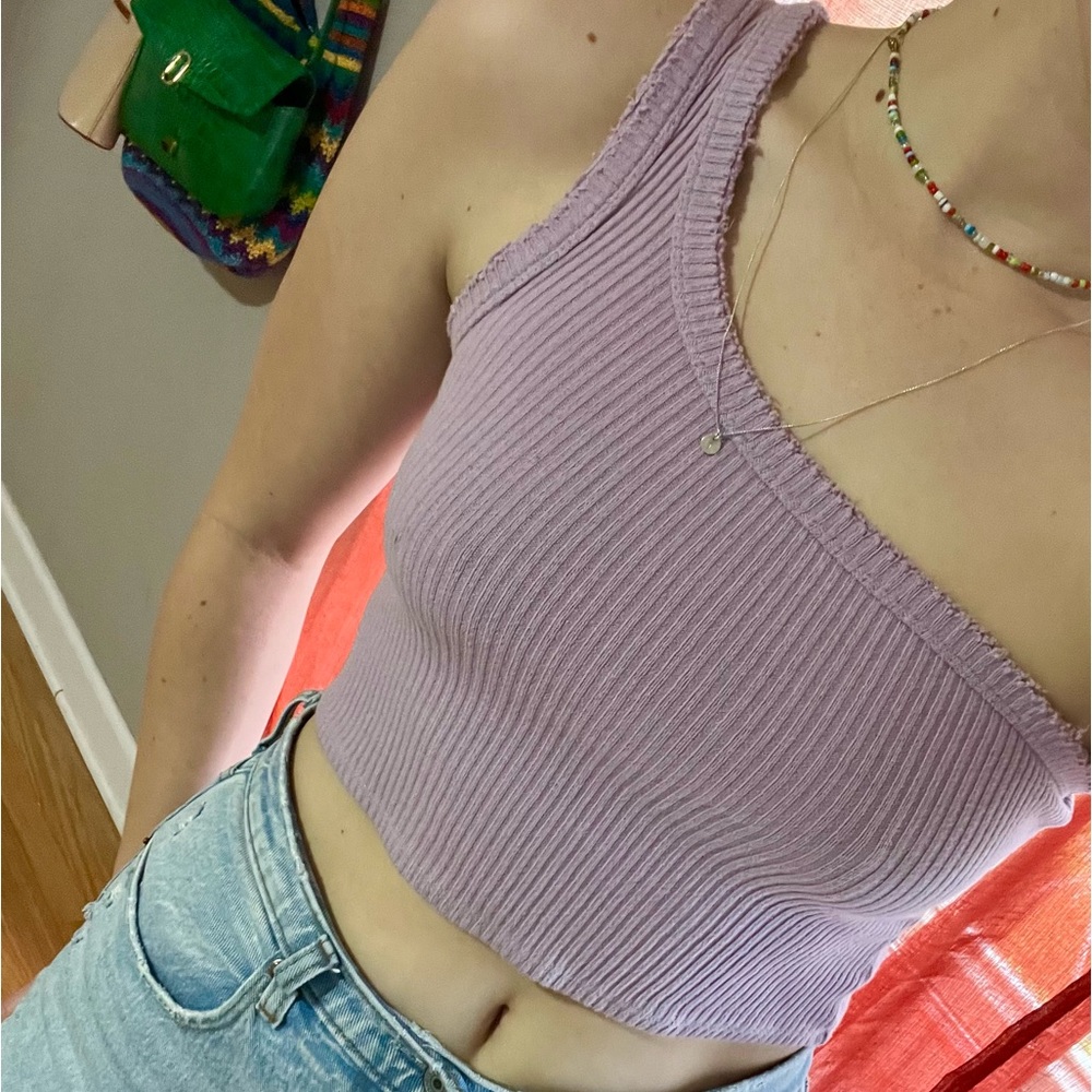 Urban Outfitters Purple One Shoulder Tank